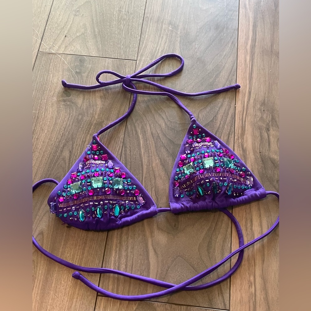 2 for $20 sale on swimwear! | Women’s Victoria’s Secret Jeweled Bikini top - Picture 3 of 5